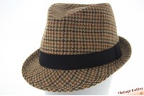 Trilby hoed tweed-stijl groen bruin 59 [nieuw]