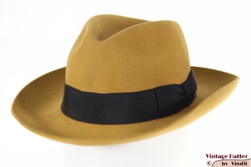 Fedora ocker curry yellow orange felt 56