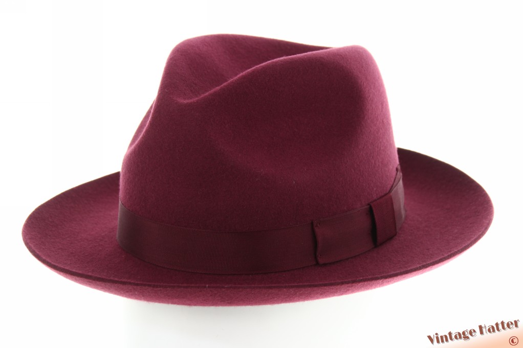 Gleufhoed Christys' Chepstow Maroon bordeaux wolvilt 56 [nieuw]