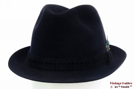 Fedora Wegener dark bue velour 57