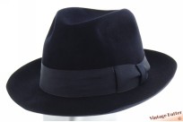 Gleufhoed Habig Midi II donkerblauw geborsteld vilt 57 [als nieuw]