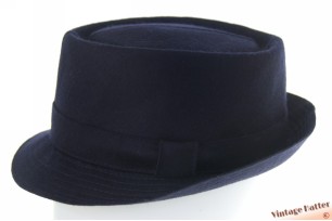 Ronde klassieke trilby Yorn for men donker blauw katoen mix 59