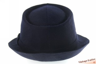 Ronde klassieke trilby Yorn for men donker blauw katoen mix 59