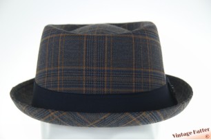 Porkpie Hawkins donker blauw geruit 58 [nieuw]
