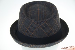 Porkpie Hawkins donker blauw geruit 58 [nieuw]