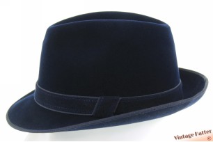 Fedora Rockel Exquisit Velourette dark blue velour 58
