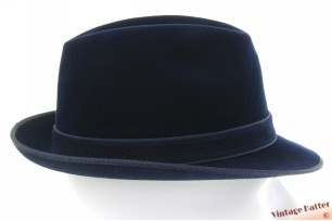 Fedora Rockel Exquisit Velourette dark blue velour 58