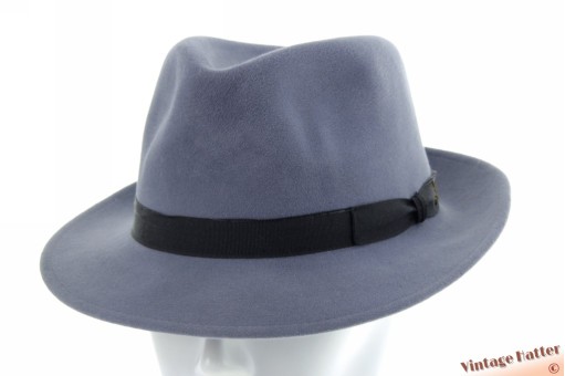 Fedora Michael Zechbauer (Mayser) light violet blue rabbitfur felt 58,5 [as new]