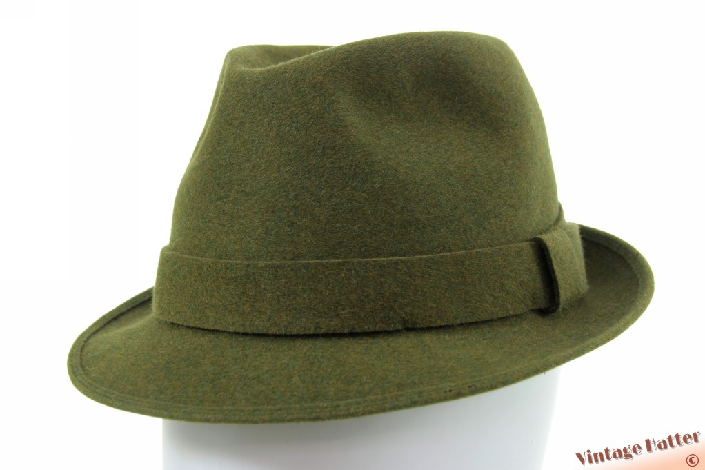 Trilby hoed Borsalino groen vilt 56