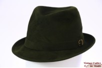 Gleufhoed President donker groen velour 56 Gleufhoed President donker groen velour 56