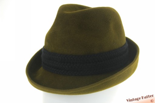Klassieke jacht trilby Hückel groen velour 56 Klassieke jacht trilby Hückel groen velour 56