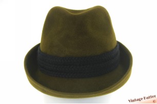 © VintageHatter.com | h-6014-56-10 Klassieke jacht trilby Hückel groen velour 56 Klassieke jacht trilby Hückel groen velour 56