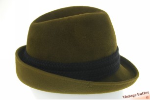 © VintageHatter.com | h-6014-56-10 Klassieke jacht trilby Hückel groen velour 56 Klassieke jacht trilby Hückel groen velour 56
