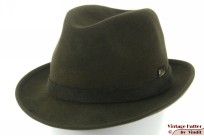 Fedora Robert's Hat green fur felt 56 Fedora Robert's Hat green fur felt 56