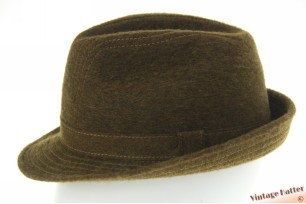 © VintageHatter.com | h-6014-56-8 Gleufhoed Chiné Soleil bosgroen haarvilt 56,5 Gleufhoed Chiné Soleil bosgroen haarvilt 56,5