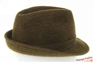© VintageHatter.com | h-6014-56-8 Gleufhoed Chiné Soleil bosgroen haarvilt 56,5 Gleufhoed Chiné Soleil bosgroen haarvilt 56,5