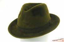 Fedora Wegener green soft fur felt 56
