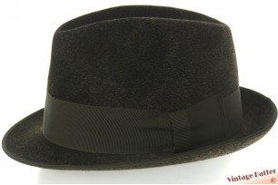 Fedora Kristall greenish brown fur felt 56
