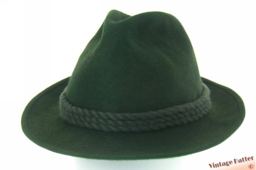 Hunting fedora Wegener dark green fur felt 59