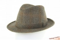 Trilby hoed Adriatico beige grijs zuiver scheerwol 55,5 - 56