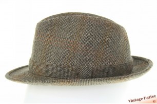 © VintageHatter.com | h-7006-56-11 Trilby hoed Adriatico beige grijs zuiver scheerwol 55,5 - 56 Trilby hoed Adriatico beige grijs zuiver scheerwol 55,5 - 56