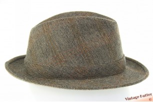 © VintageHatter.com | h-7006-56-11 Trilby hoed Adriatico beige grijs zuiver scheerwol 55,5 - 56 Trilby hoed Adriatico beige grijs zuiver scheerwol 55,5 - 56