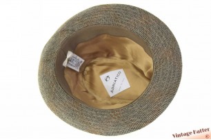 © VintageHatter.com | h-7006-56-11 Trilby hoed Adriatico beige grijs zuiver scheerwol 55,5 - 56 Trilby hoed Adriatico beige grijs zuiver scheerwol 55,5 - 56