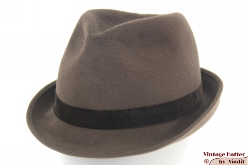 Gleufhoed JS Variant beige bruin haarvilt 57 Gleufhoed JS Variant beige bruin haarvilt 57