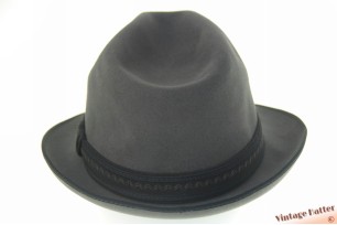 © VintageHatter.com | h-7012-57-6 Gleufhoed Rockel blauwig grijs vilt 57 Gleufhoed Rockel blauwig grijs vilt 57