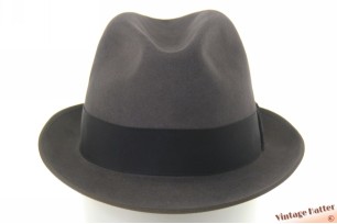 © VintageHatter.com | h-7015-55-5 Fedora Princeton Hat bluish grey felt 55 (S) Fedora Princeton Hat bluish grey felt 55 (S)