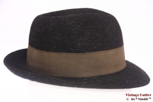 Gleufhoed Rex Mohair donker grijs haarvilt 54 (XS)