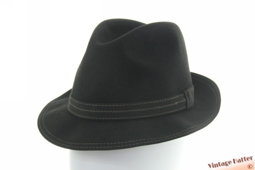 Gleufhoed Rockel donker grijs geborsteld vilt 55 (S) Gleufhoed Rockel donker grijs geborsteld vilt 55 (S)