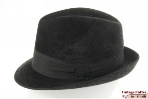 Fedora Modena dark grey fur felt 57