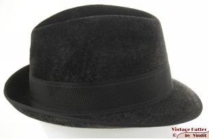 Fedora Modena dark grey fur felt 57