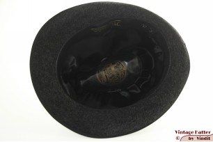 Fedora Modena dark grey fur felt 57