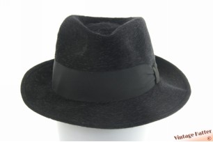 © VintageHatter.com | h-7021-57-30 Gleufhoed Fléchet Selection grafietkleurig haarvilt 56,5 - 57 Gleufhoed Fléchet Selection grafietkleurig haarvilt 56,5 - 57