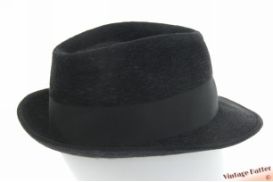 © VintageHatter.com | h-7021-57-30 Gleufhoed Fléchet Selection grafietkleurig haarvilt 56,5 - 57 Gleufhoed Fléchet Selection grafietkleurig haarvilt 56,5 - 57