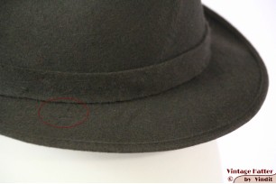 © VintageHatter.com | h-7022-56-18 Fedora Cervino grey fur felt 56 Fedora Cervino grey fur felt 56
