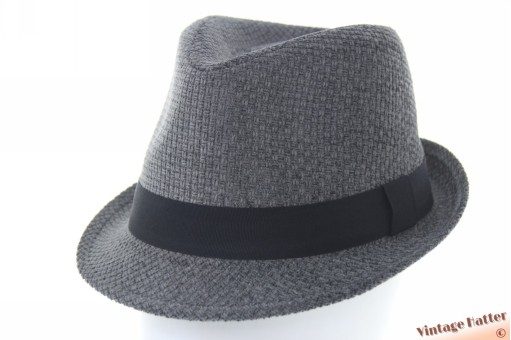Trilby hoed met structuur grijs 60 (XL) [nieuw]