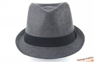 Trilby hoed met structuur grijs 60 (XL) [nieuw]