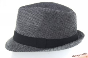 Trilby hoed met structuur grijs 60 (XL) [nieuw]