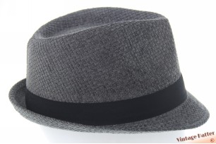 Trilby hoed met structuur grijs 60 (XL) [nieuw]