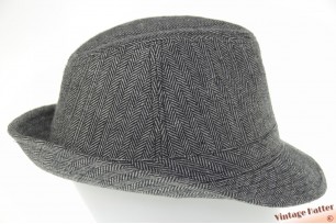 Trilby hoed recent model grijs visgraat motief 59-60