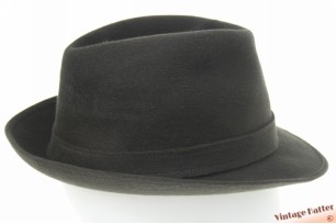 © VintageHatter.com | h-7043-57-7 Gleufhoed Fléchet grijs zacht geborsteld haarvilt 56-57 Gleufhoed Fléchet grijs zacht geborsteld haarvilt 56-57