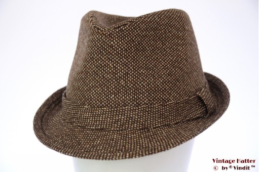 Trilby Hawkins tweed-stijl bruin 57 [nieuw]