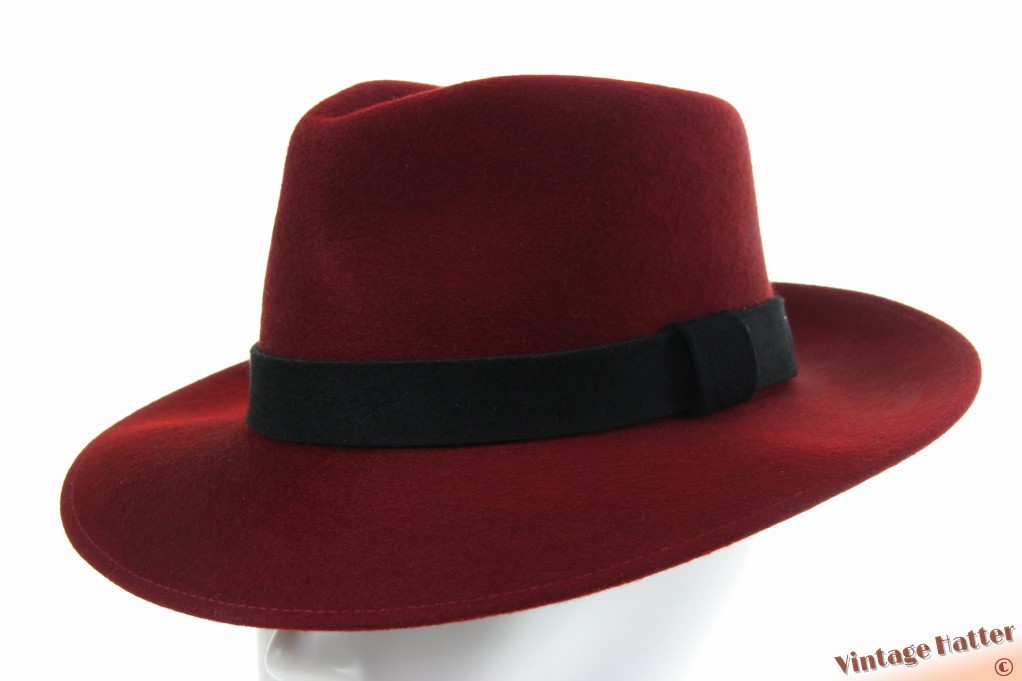 Gleufhoed Bailey of Hollywood oxblood roodbruin wolvilt Lanth hat 57 [nieuw]