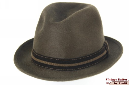 Gleufhoed Rockel bruin haarvilt 56,5 Gleufhoed Rockel bruin haarvilt 56,5