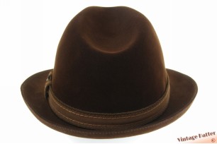 Fedora Mayser dark brown brushed felt 59