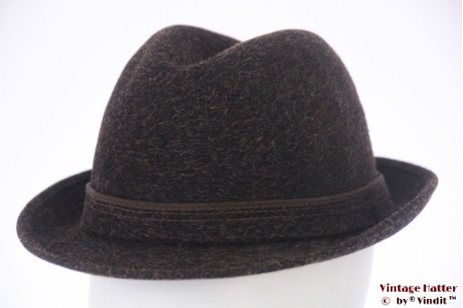 © VintageHatter.com | h-8019-57-9 Fedora Grandezza dark brown fur felt 57 Fedora Grandezza dark brown fur felt 57