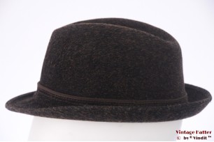 © VintageHatter.com | h-8019-57-9 Fedora Grandezza dark brown fur felt 57 Fedora Grandezza dark brown fur felt 57